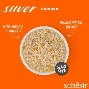 Alternative view of Schesir Silver Chicken For Senior Cats Wet Cat Food, 70g