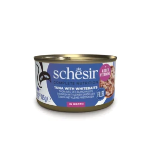 Schesir Tuna with Whitebait in Cooking Water Wet Cat Food, 85g