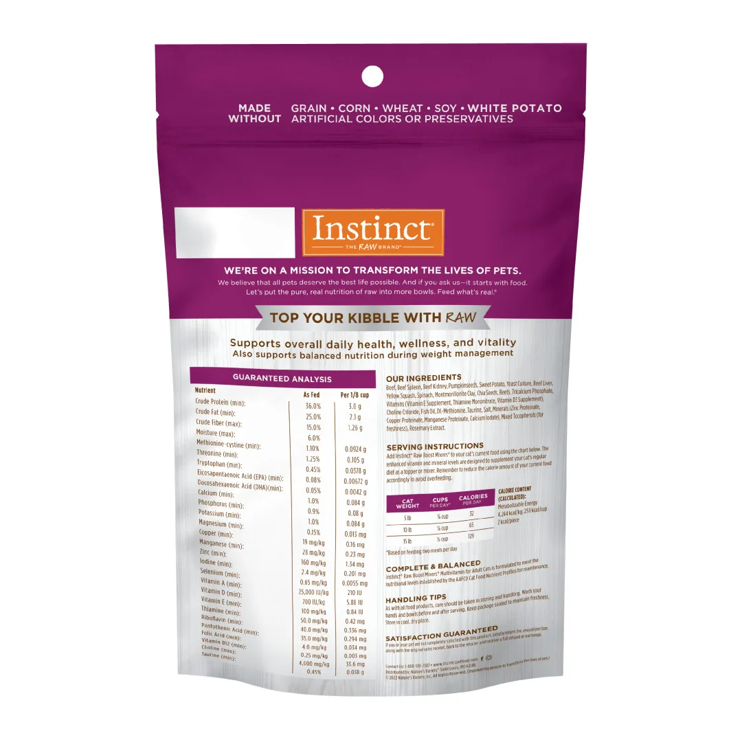 Instinct Raw Boost Mixers Multivitamin for Adult Cats Freeze-Dried Cat Food Topper - Image 7