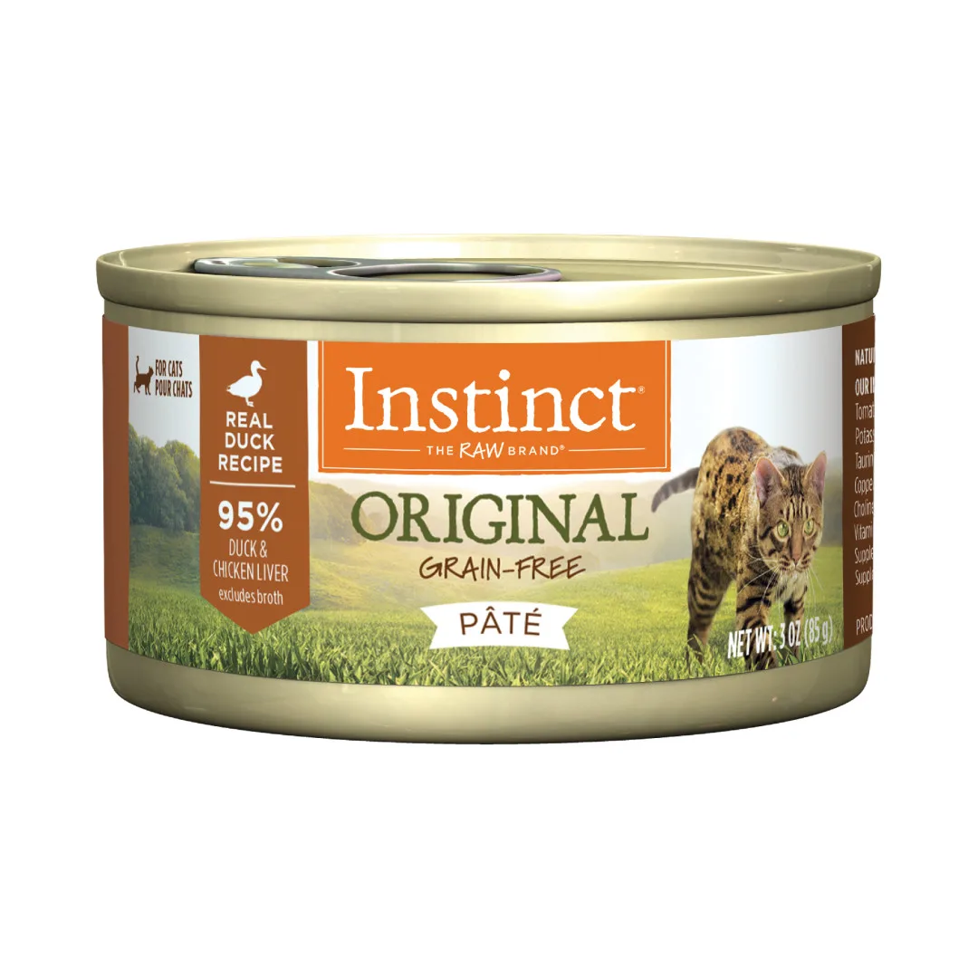 Instinct Original Real Duck Pate Grain-Free Wet Cat Food, 85g