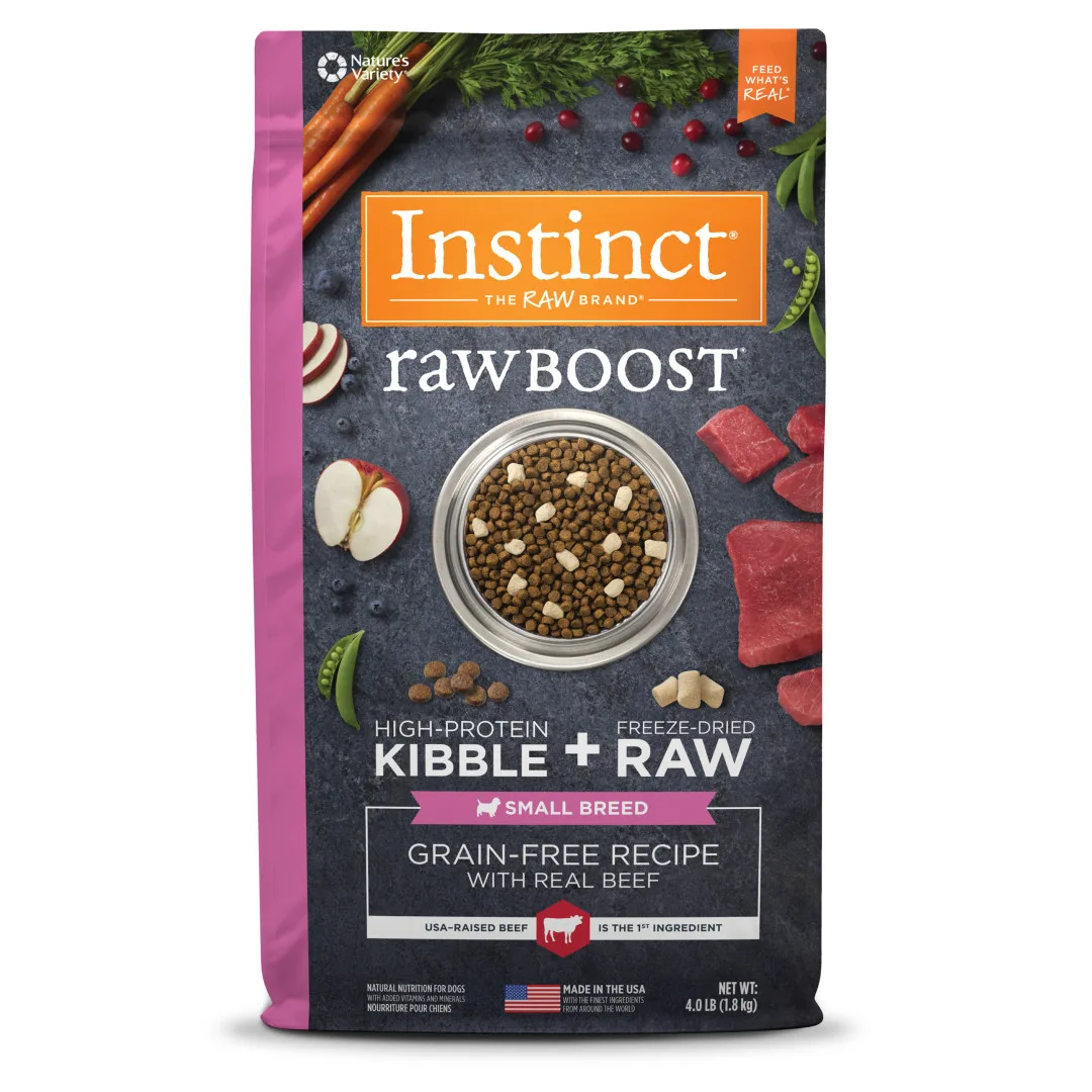 Instinct Raw Boost Real Beef Small Breed Dry Dog Food, 1.5kg