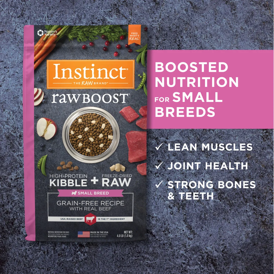 Instinct Raw Boost Real Beef Small Breed Dry Dog Food, 1.5kg - Image 3
