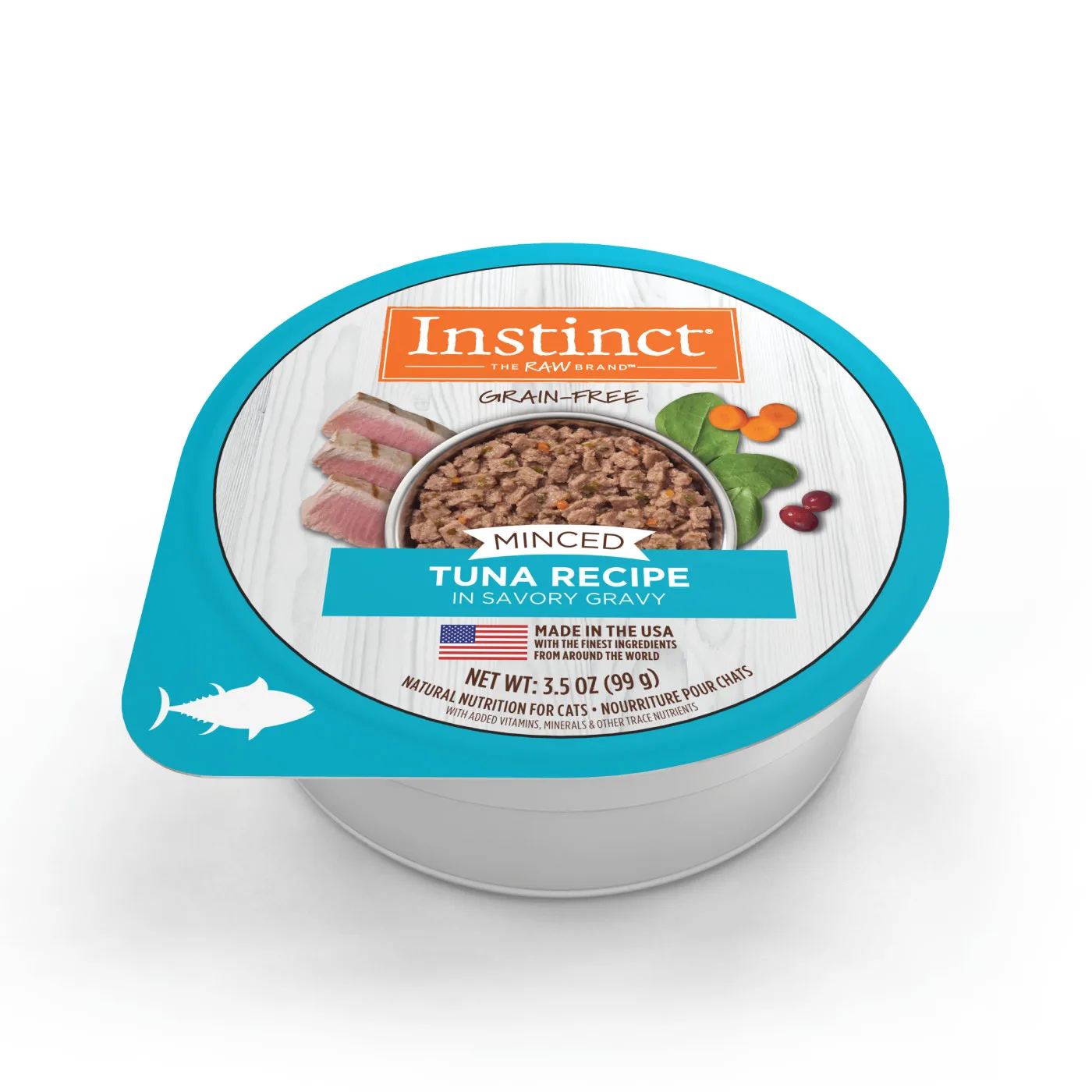 Instinct Minced Real Tuna Grain-Free Wet Cat Food, 99g