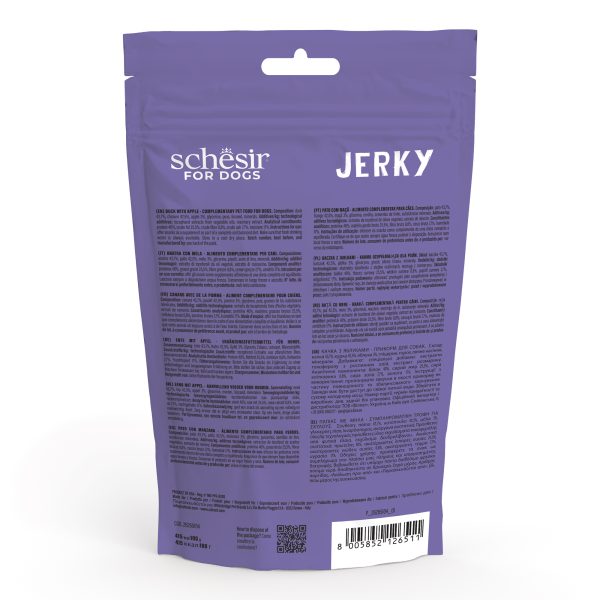 Schesir Snacks, Duck with Apple Jerky Dog Treat, 145g - Image 5