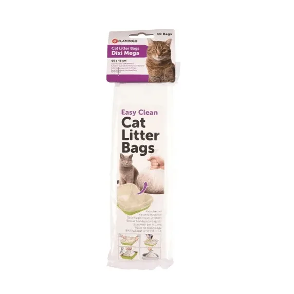 Flamingo Mega Cat Litter Bags, (60 x 45cm) 10 Pcs