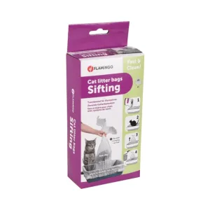 أكياس فلامينقو لتنخيل فضلات القطط، 5+1 قطع