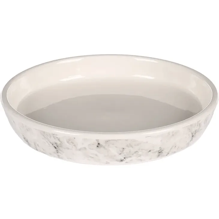 Flamingo Marmi Ceramic Cat Bowl, Gray
