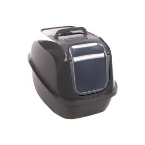 فلامينقو أرغوس صندوق فضلات القطط، كبير جدًا (48.5 × 66 × 46 سم) رمادي داكن