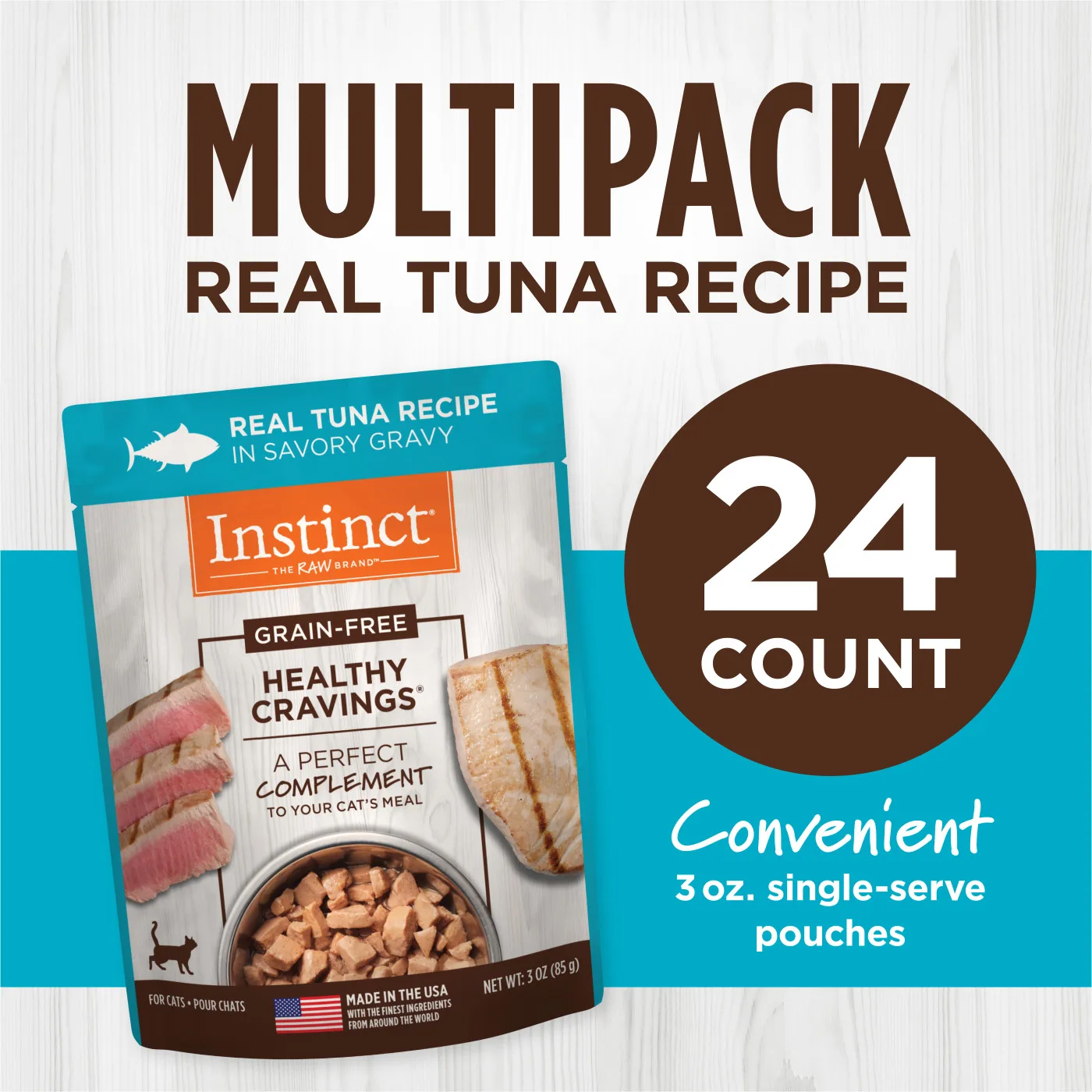 Instinct Healthy Cravings Grain-Free Real Tuna Recipe Wet Cat Food, 85g - Image 4