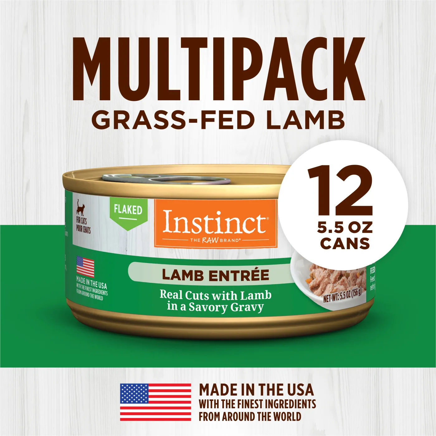 Instinct Lamb Entree Grain-Free Flaked Wet Cat Food, 85g - Image 5