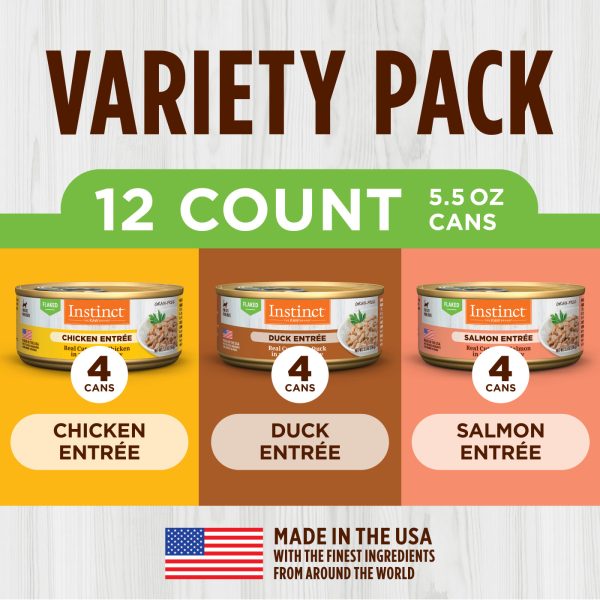 Instinct Variety Pack Grain-Free Flaked Wet Cat Food, 12 cans - Image 3
