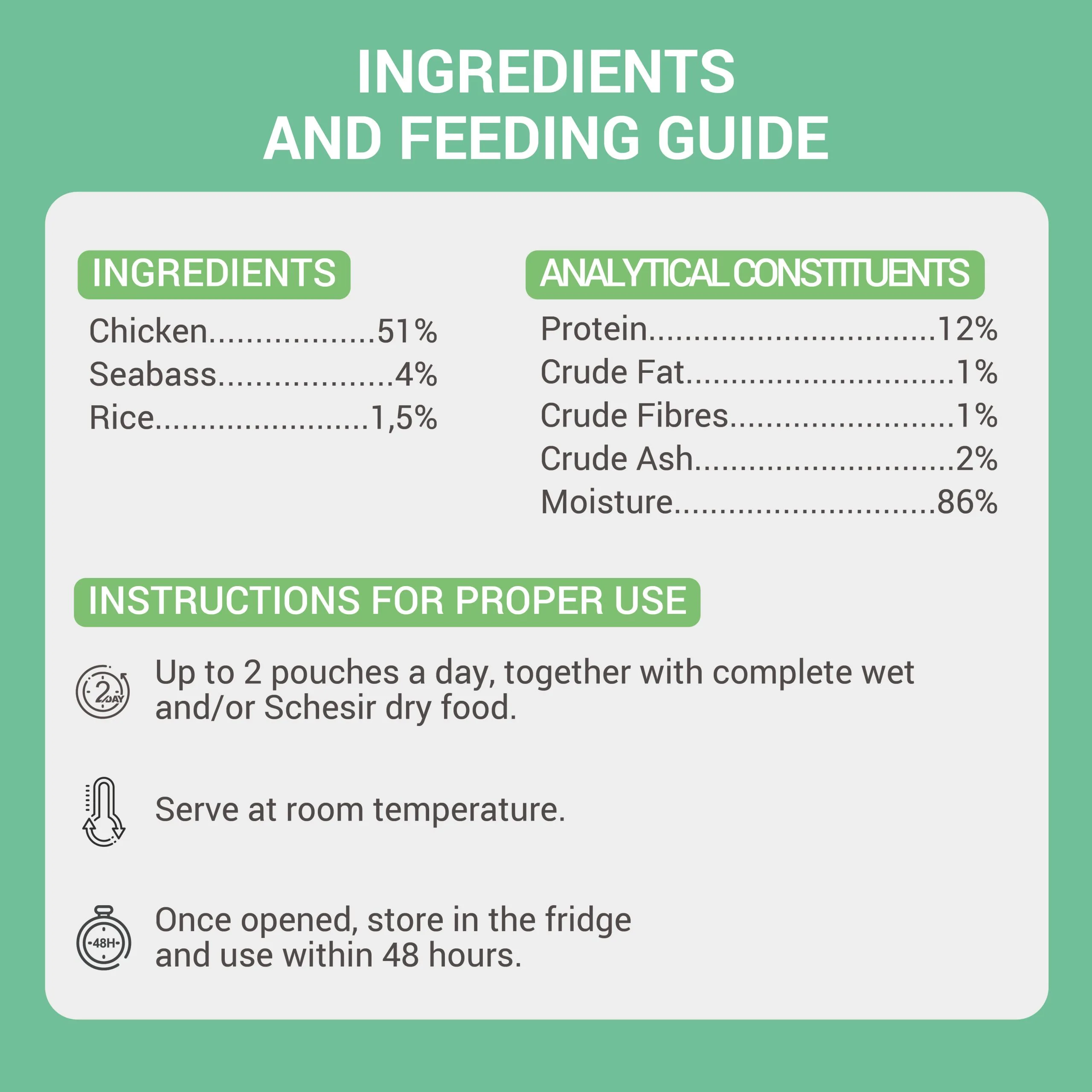 ⁦طعام قطط رطب شيزير بالدجاج مع القاروص في الجيلي، 70 جم⁩ - الصورة ⁦4⁩
