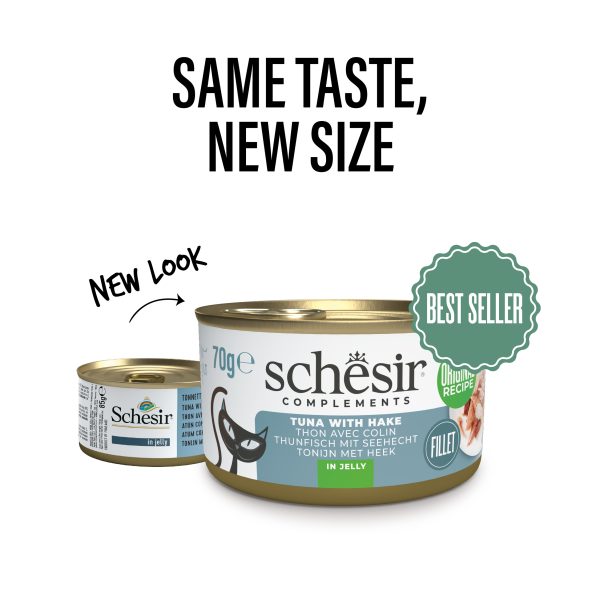 Schesir Tuna with Hake in Jelly Wet Cat Food, 70g - Image 5