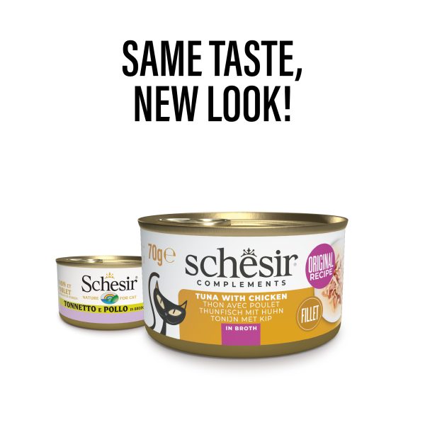 Schesir Tuna with Chicken in Broth Wet Cat Food, 70g - Image 5