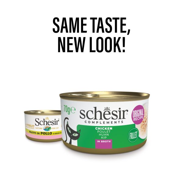 Schesir Chicken in Broth Wet Cat Food, 70g - Image 5
