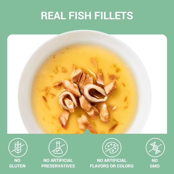 Schesir Soup Tuna with Squid Wet Cat Food, 40g - Image 2