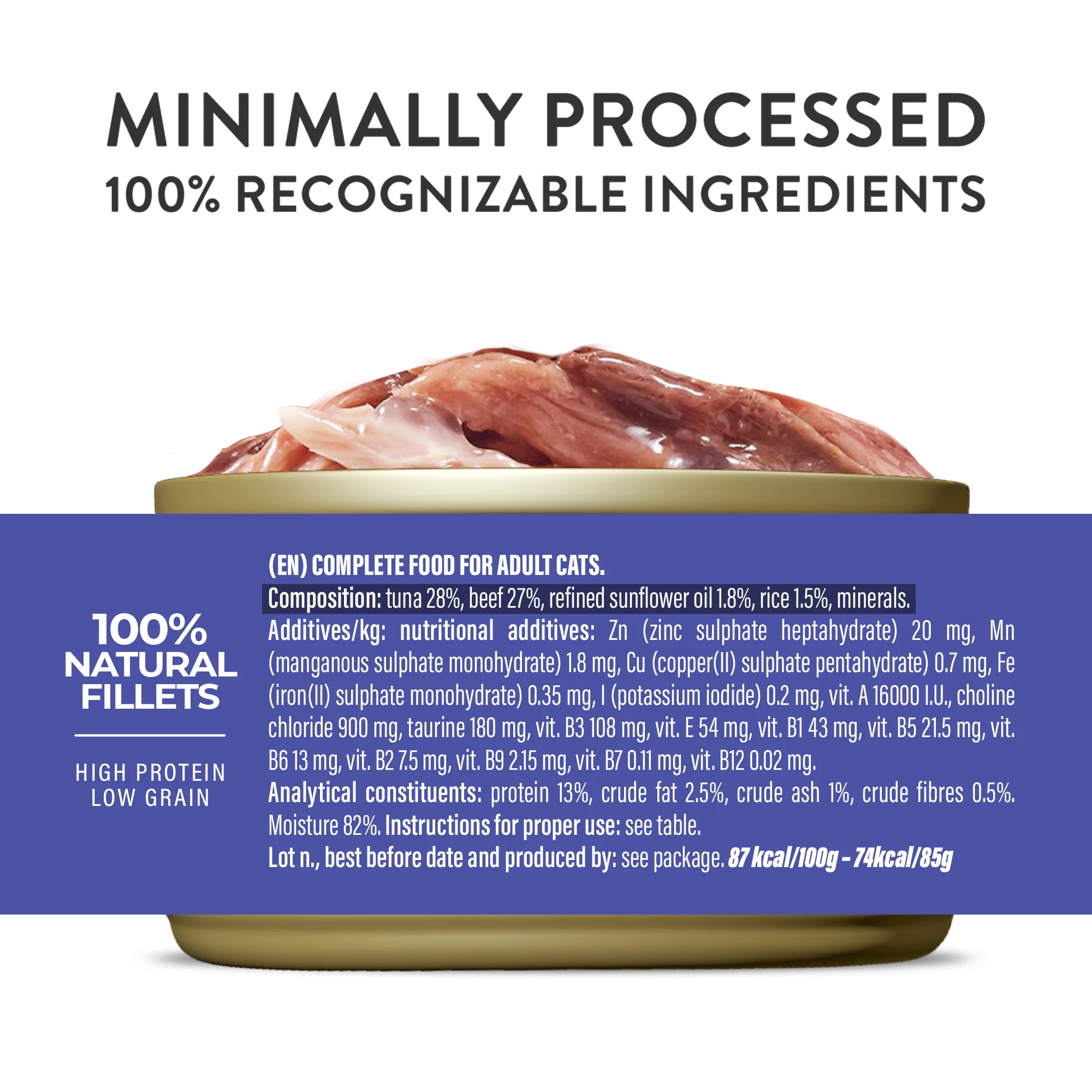 Schesir Complete Nutrition Tuna with Beef in Broth Wet Cat Food, 85g - Image 2