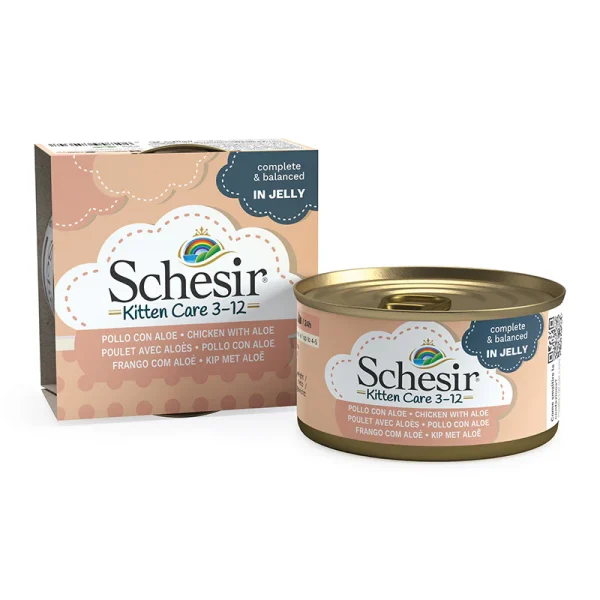Schesir Chicken with Aloe in Jelly Wet Kitten Food, 85g - Image 3