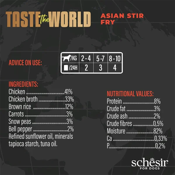 Schesir Taste the World Asian Stir Fry Wet Dog Food, 150g - Image 4