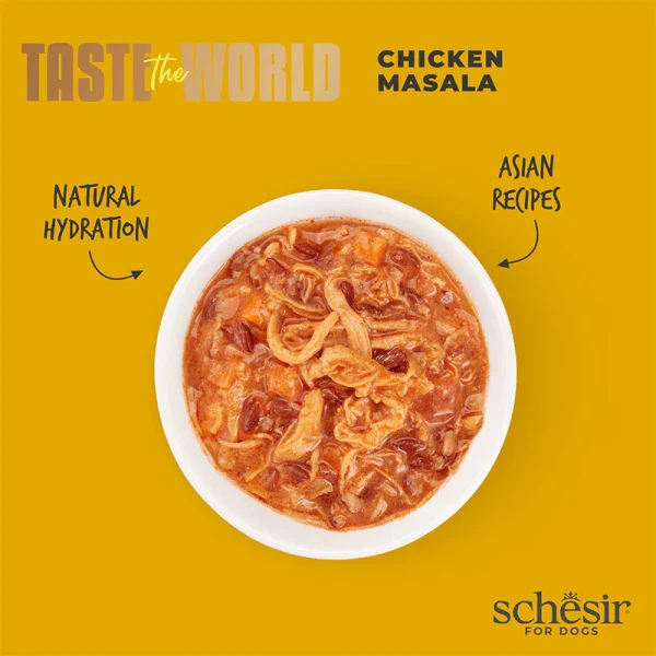 Schesir Taste the World Chicken Masala Wet Dog Food, 150g - Image 5