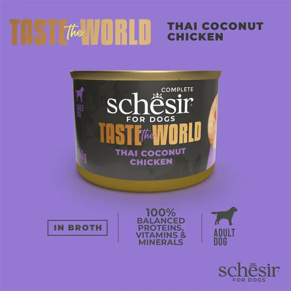 Schesir Taste the World Thai Coconut Chicken Wet Dog Food, 150g - Image 6