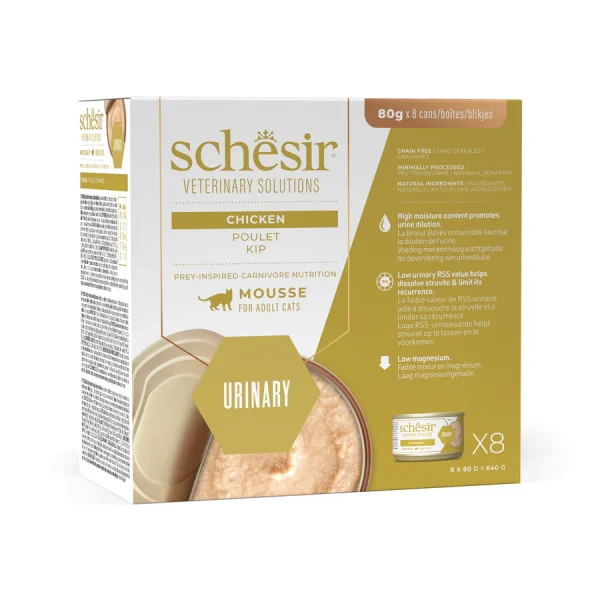 Schesir Veterinary Solutions Urinary Chicken Mousse Wet Cat Food, 80g - Image 2