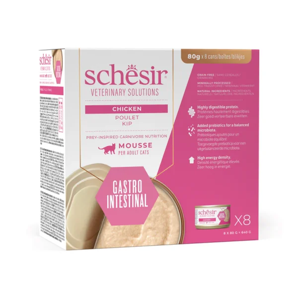 Schesir Veterinary Solutions Gastrointestinal Chicken Mousse Wet Cat Food, 80g - Image 2