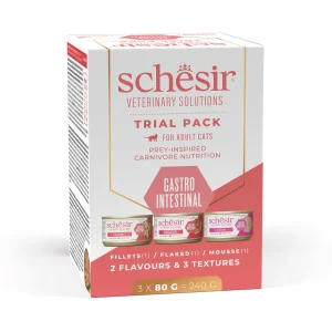 Schesir Veterinary Solutions Gastrointestinal Variety Pack Wet Cat Food 3x80g