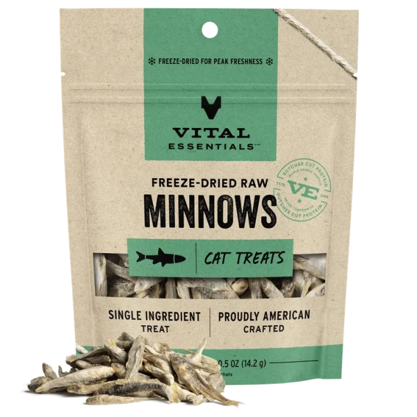 Vital Essentials Minnows Freeze-Dried RAW Cat Treat, 0.5oz