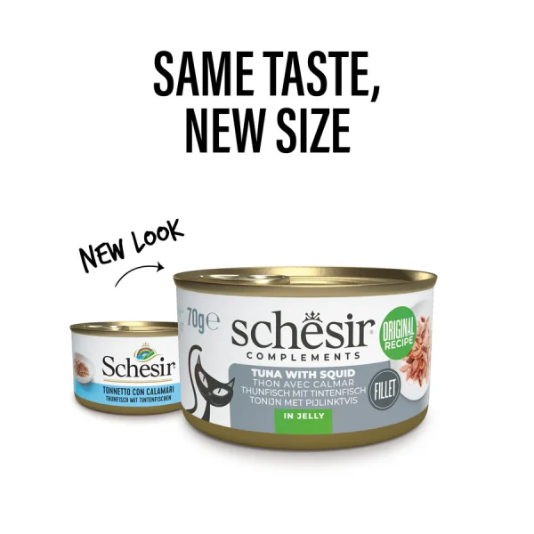 Schesir Tuna with Squid in Jelly Wet Cat Food, 70g - Image 2