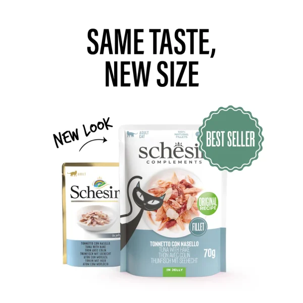 Schesir Tuna with Hake in Jelly Wet Cat Food, 70g - Image 2