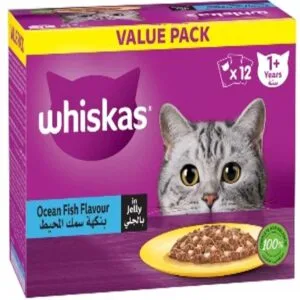 Whiskas Ocean Fish Flavour Value Pack Wet Kitten Food, 80g (Pack of 12)