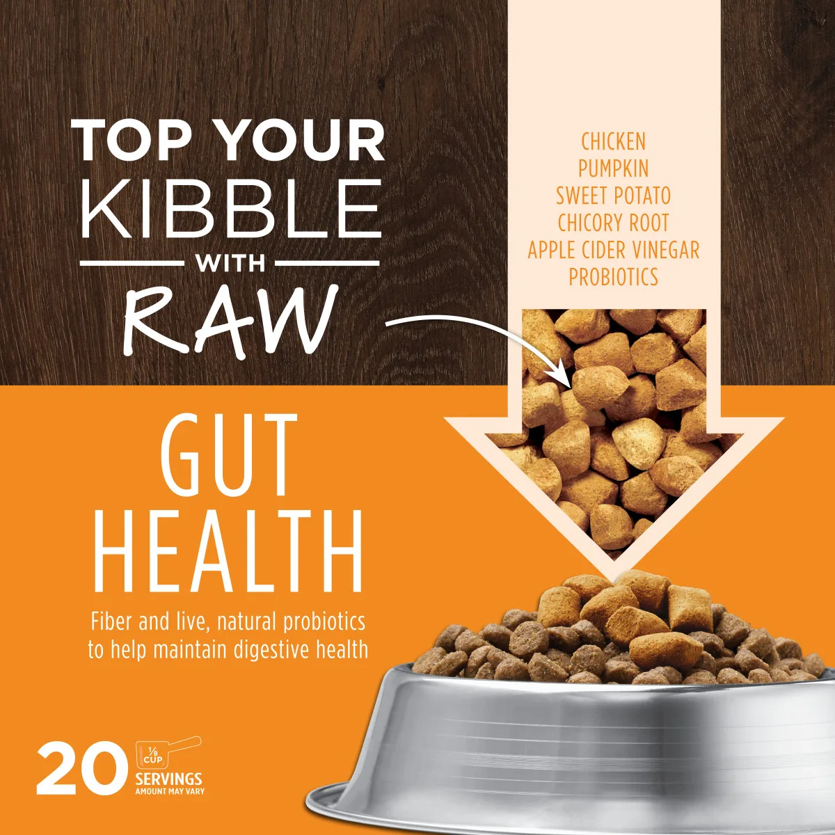Instinct Raw Boost Mixers Gut Health Freeze-Dried Dog Food Topper - Image 3