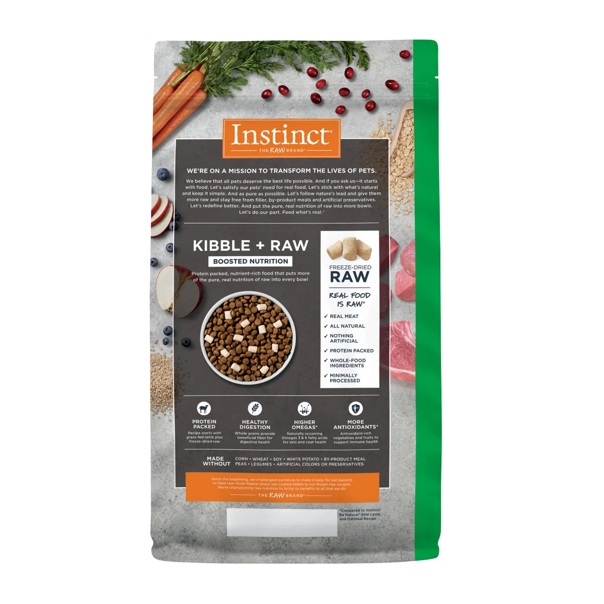 Instinct Raw Boost Whole-Grain Real Lamb & Oatmeal Dry Dog Food, 1.5kg - Image 3
