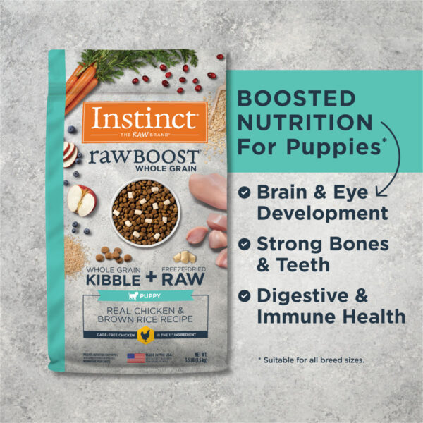Instinct Raw Boost Whole-Grain Chicken & Brown Rice Dry Puppy Food, 1.5 kg - Image 2