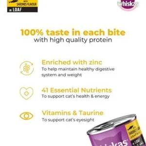 Alternative view of Whiskas Fish Menu Sardines in Jelly Wet Cat Food, 400g