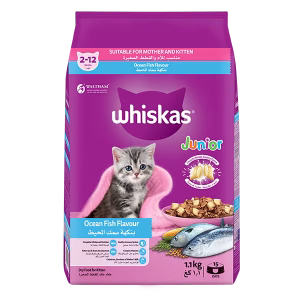 Whiskas Ocean Fish with Milk Dry Kitten Food, 1.1 Kg