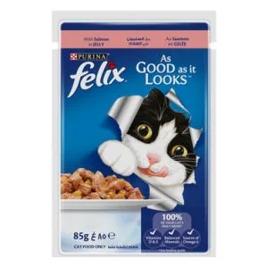 Felix As Good as it Looks Salmon in Jelly Wet Cat Food, 85g