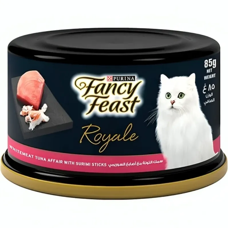 Fancy Feast Royale Whitemeat Tuna Affair with Surimi Sticks Wet Cat Food, 85g