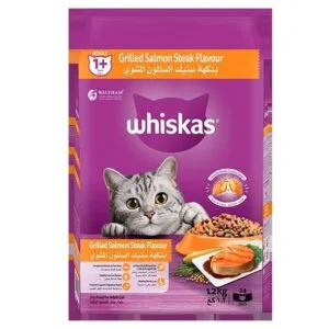 Whiskas Grilled Salmon Steak Flavour Dry Cat Food, 1.2kg