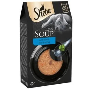Sheba Soup Tuna Fillets Wet Cat Food, (40g x 4 Pieces)