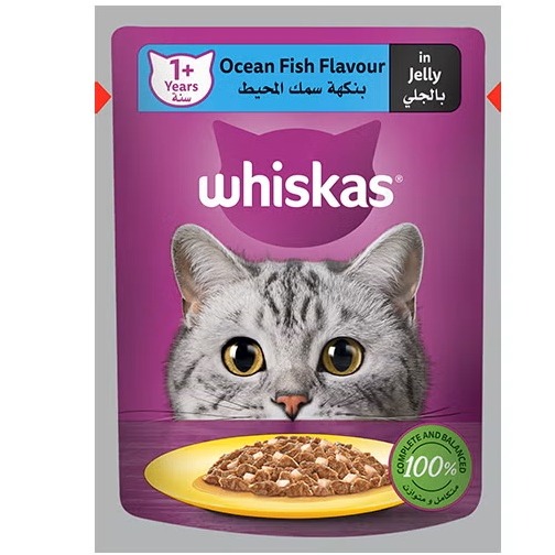 Whiskas Ocean Fish in Jelly Wet Cat Food, 80g