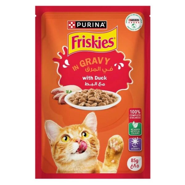 Friskies Duck Chunks in Gravy Wet Cat Food, 85g