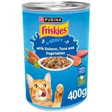 Friskies Salmon, Tuna and Vegetables in Gravy Wet Cat Food, 400g