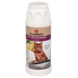 Flamingo Cat Litter Deodorizer, Lemon Scented, 750g