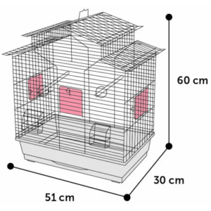 Alternative view of Flamingo Parakeet Cage Numfor House, Black