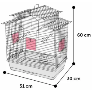 Alternative view of Flamingo Parakeet Cage Numfor House, Black