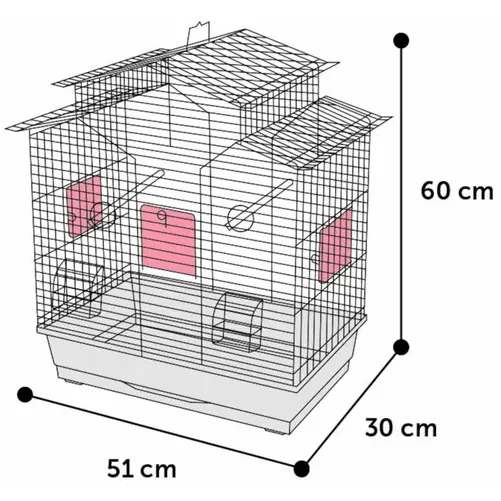 Flamingo Parakeet Cage Numfor House, Black - Image 2