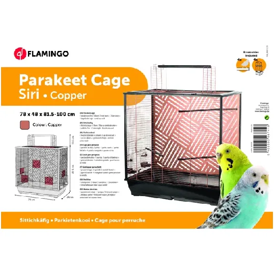 Flamingo Parakeet Cage Siri, Copper Black - Image 3