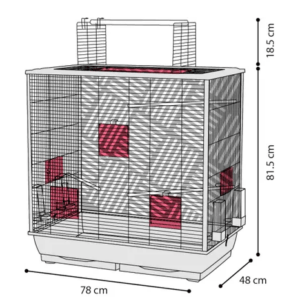 Alternative view of Flamingo Parakeet Cage Siri, Copper Black